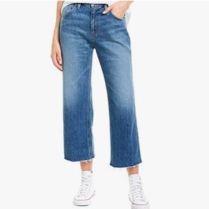 Hudson Sloane Extreme Baggy 100% Cotton Jeans Cropped Wide-Leg Ankle Jeans EUC